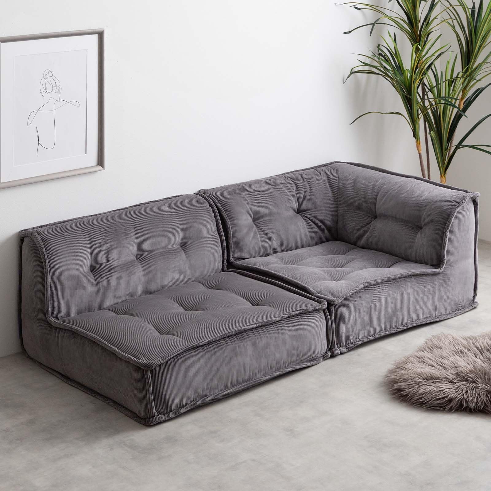 Amazon.co.jp: 家具350 ソファー 2人掛け フロア ロー コーデュロイ